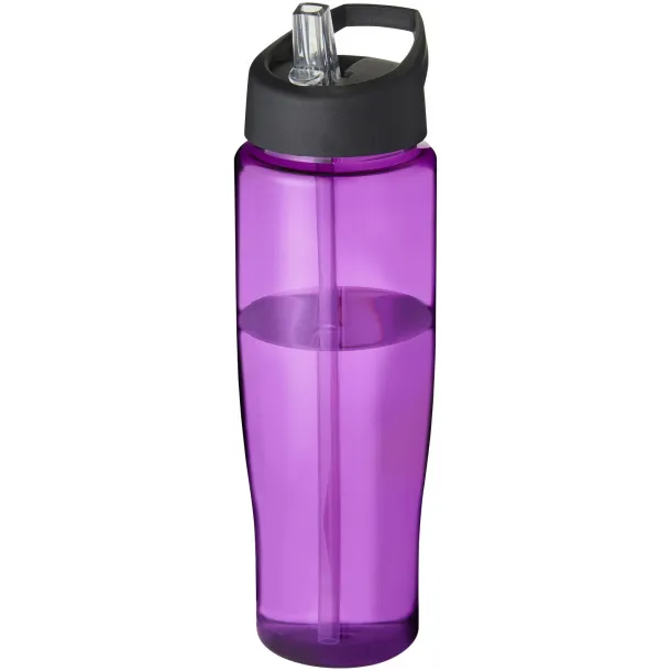 H2O Tempo® 700 ml spout lid sport bottle Purple Solid black