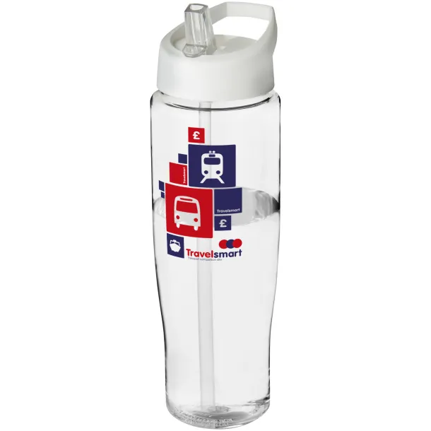 H2O Tempo® 700 ml spout lid sport bottle - Unbranded White White