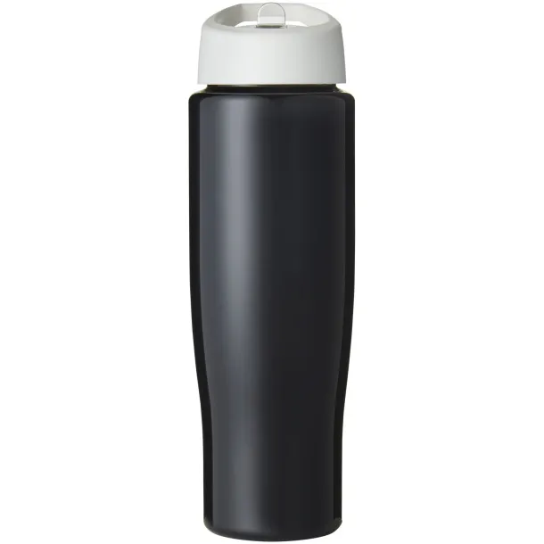 H2O Tempo® 700 ml spout lid sport bottle Solid black White