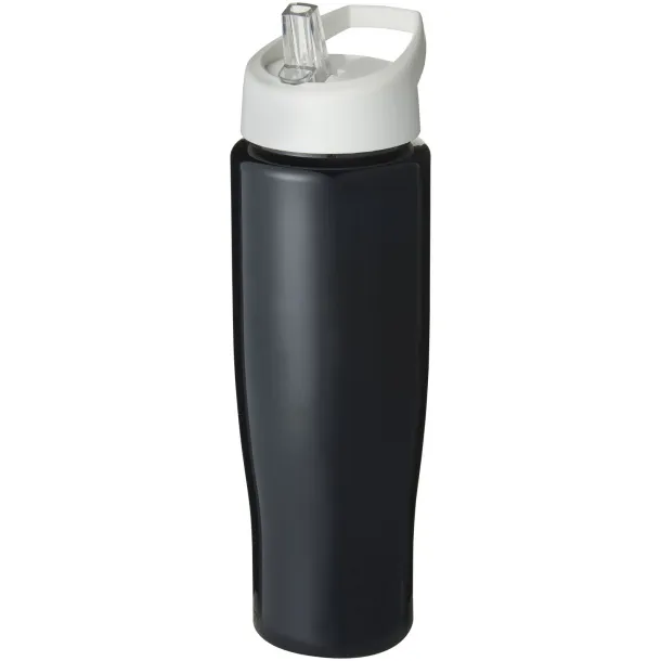 H2O Tempo® 700 ml spout lid sport bottle - Unbranded Solid black White