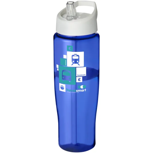 H2O Tempo® 700 ml spout lid sport bottle - Unbranded Blue White