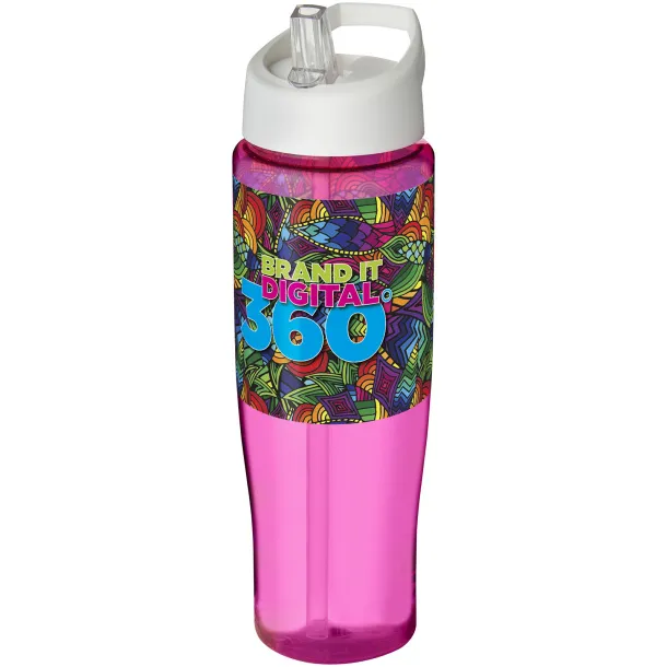 H2O Tempo® 700 ml spout lid sport bottle Transparent pink White