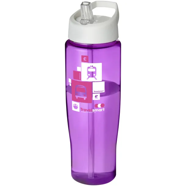 H2O Tempo® 700 ml spout lid sport bottle Purple White