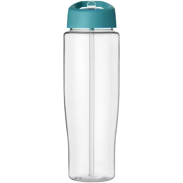 H2O Tempo® 700 ml spout lid sport bottle - Unbranded White Aqua blue