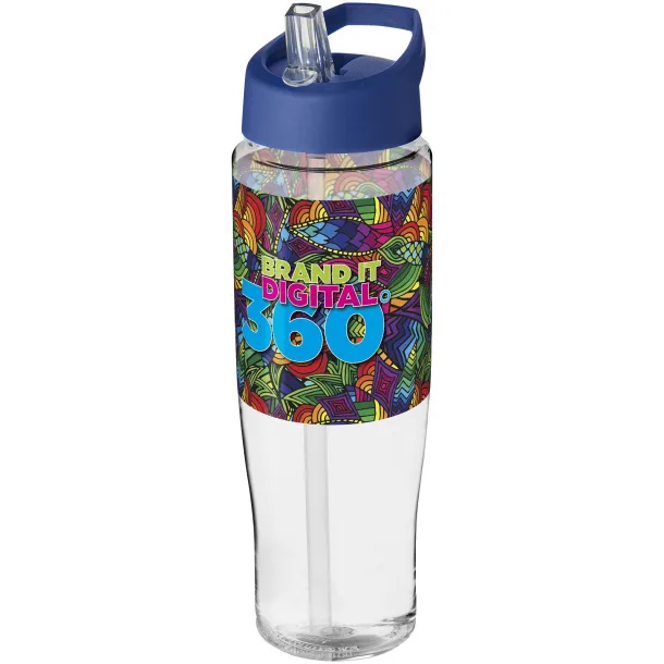 H2O Tempo® 700 ml spout lid sport bottle White Blue