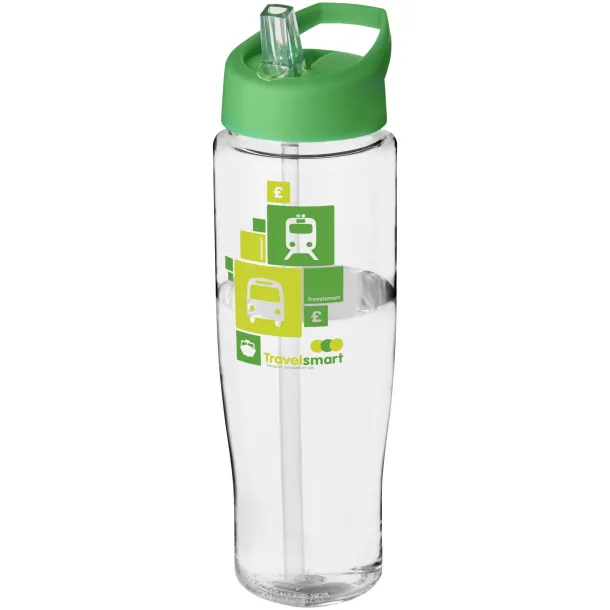 H2O Tempo® 700 ml spout lid sport bottle - Unbranded White Green