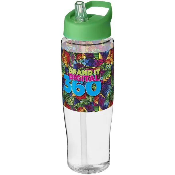 H2O Tempo® 700 ml spout lid sport bottle - Unbranded White Green