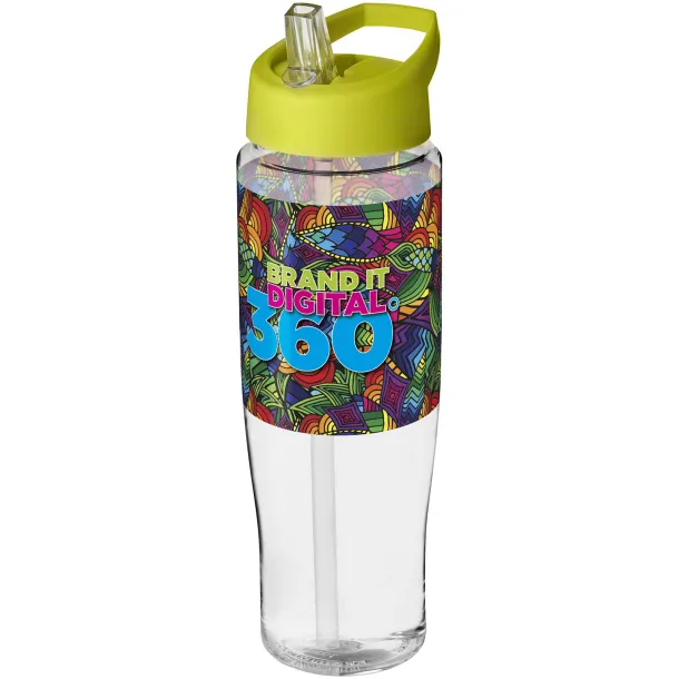 H2O Tempo® 700 ml spout lid sport bottle - Unbranded White Lime