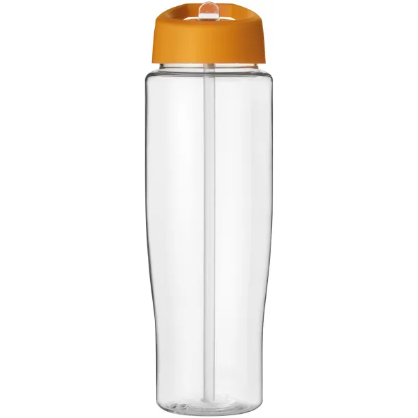 H2O Tempo® 700 ml spout lid sport bottle - Unbranded White Orange