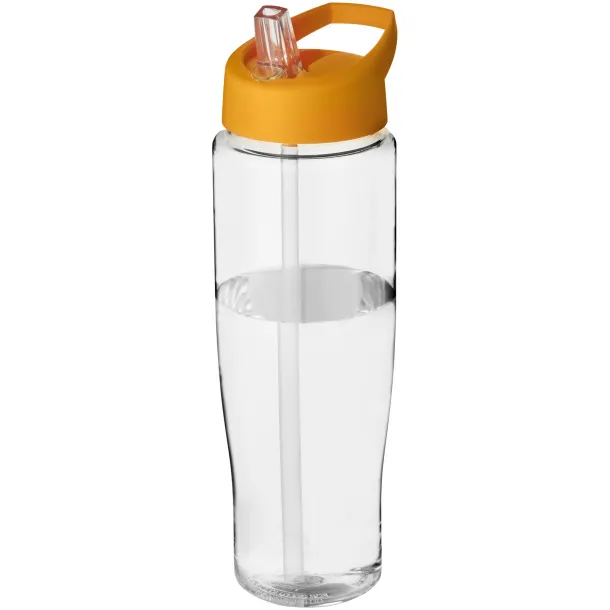 H2O Tempo® 700 ml spout lid sport bottle - Unbranded White Orange