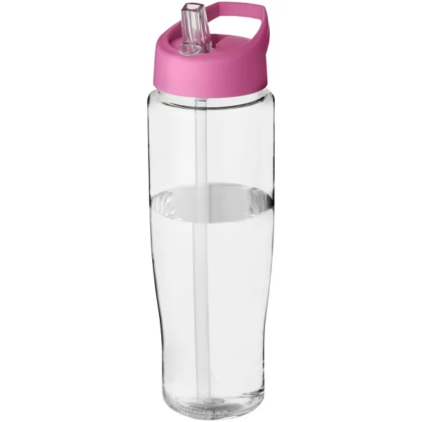 H2O Tempo® 700 ml spout lid sport bottle - Unbranded White Transparent pink