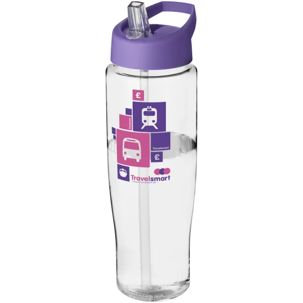 H2O Tempo® 700 ml spout lid sport bottle - Unbranded White Purple