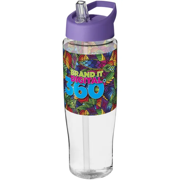 H2O Tempo® 700 ml spout lid sport bottle - Unbranded White Purple