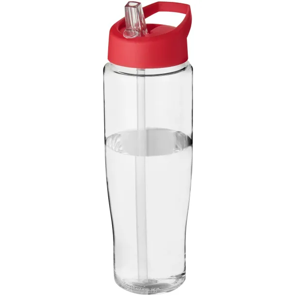 H2O Tempo® 700 ml spout lid sport bottle - Unbranded White Red