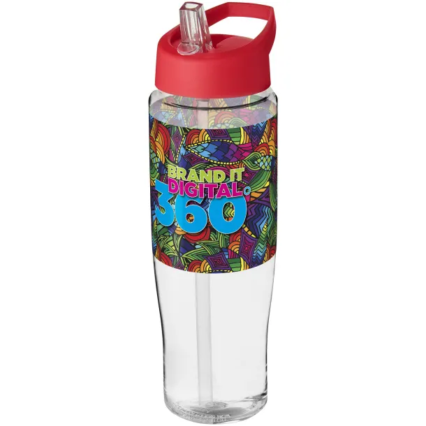 H2O Tempo® 700 ml spout lid sport bottle White Red