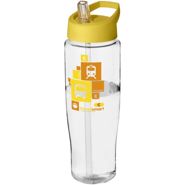 H2O Tempo® 700 ml spout lid sport bottle - Unbranded White Yellow