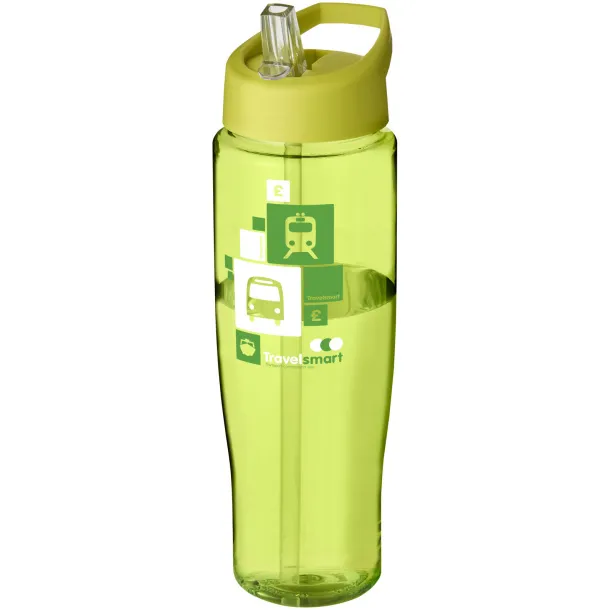 H2O Tempo® 700 ml spout lid sport bottle Transparent lime Lime