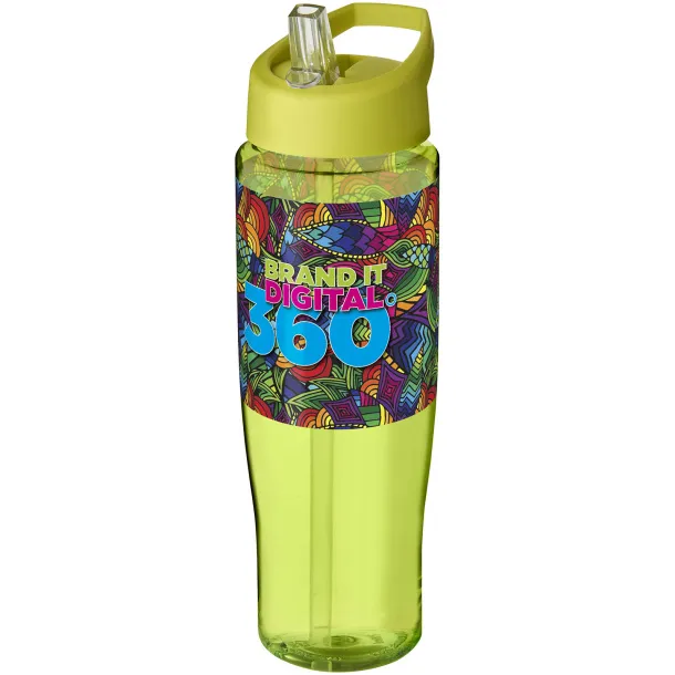 H2O Tempo® 700 ml spout lid sport bottle Transparent lime Lime