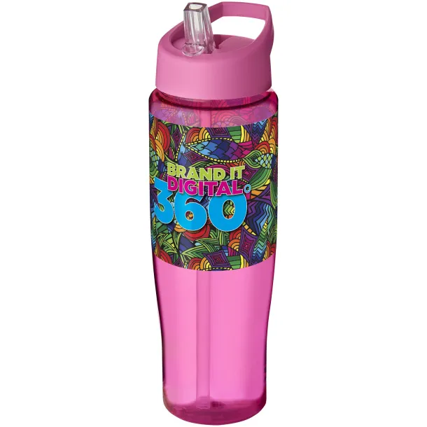 H2O Tempo® 700 ml spout lid sport bottle Transparent pink