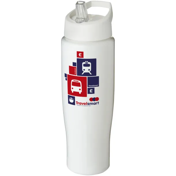 H2O Tempo® 700 ml spout lid sport bottle - Unbranded White