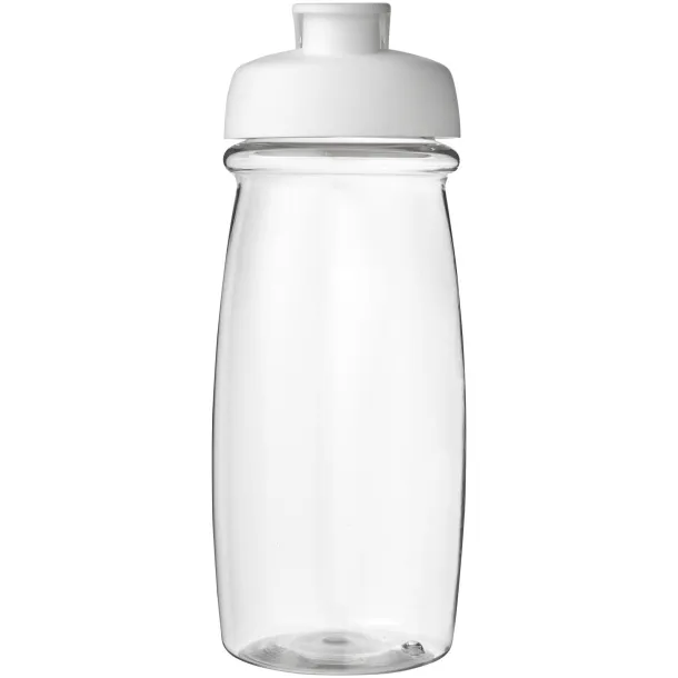 H2O Pulse® 600 ml flip lid sport bottle - Unbranded White White