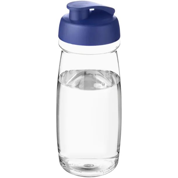 H2O Pulse® 600 ml flip lid sport bottle - Unbranded White Blue