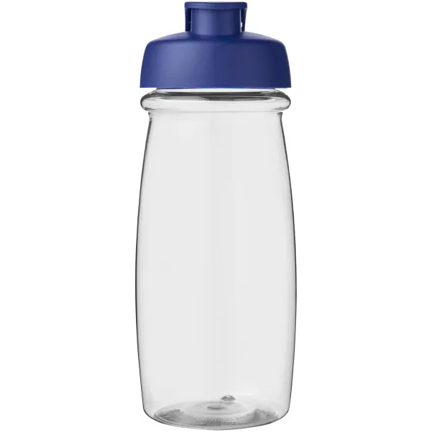 H2O Pulse® 600 ml flip lid sport bottle - Unbranded White Blue