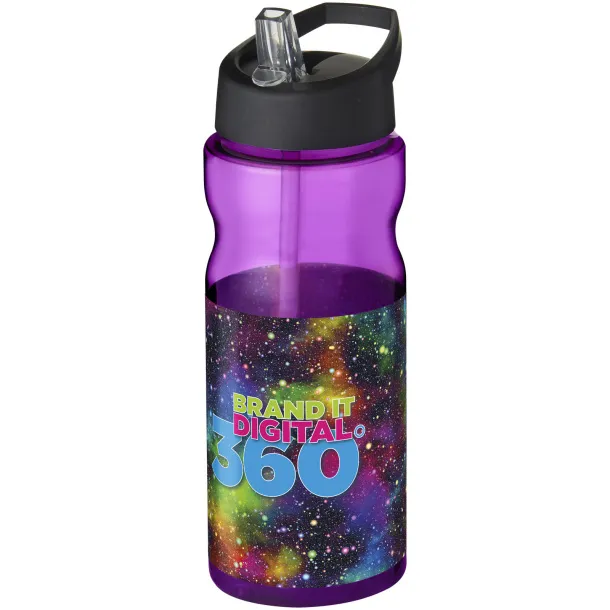 H2O Base® 650 ml spout lid sport bottle Purple Solid black