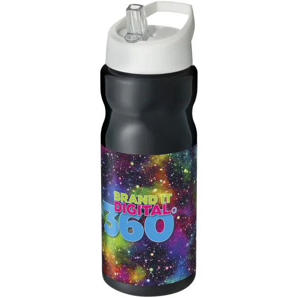 H2O Base® 650 ml spout lid sport bottle Solid black White