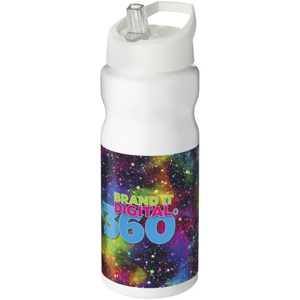 H2O Base® 650 ml spout lid sport bottle - Unbranded White