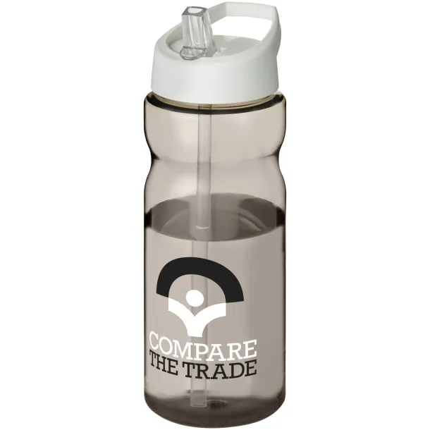 H2O Base® 650 ml spout lid sport bottle - Unbranded Charcoal White