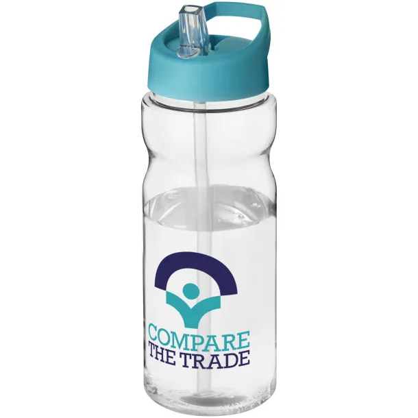 H2O Base® 650 ml spout lid sport bottle - Unbranded White Aqua blue