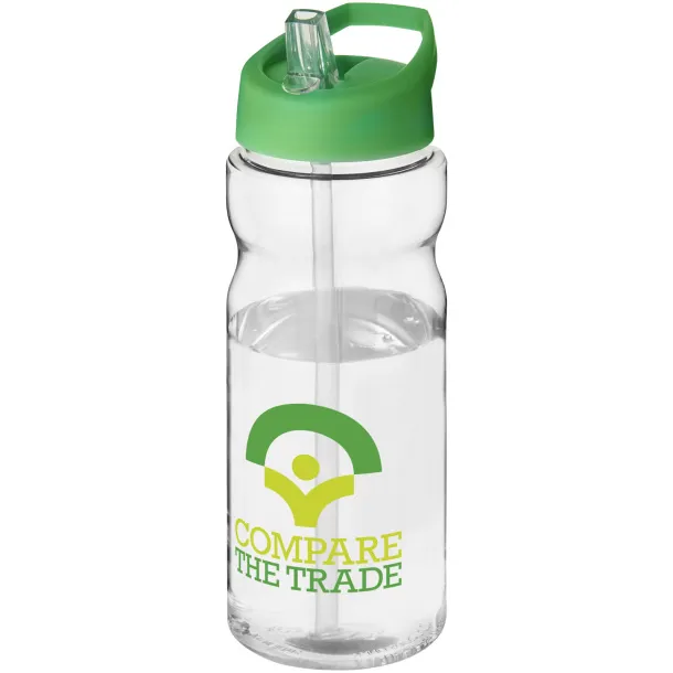 H2O Base® 650 ml spout lid sport bottle - Unbranded White Green