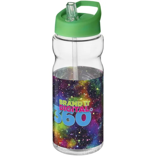 H2O Base® 650 ml spout lid sport bottle - Unbranded White Green