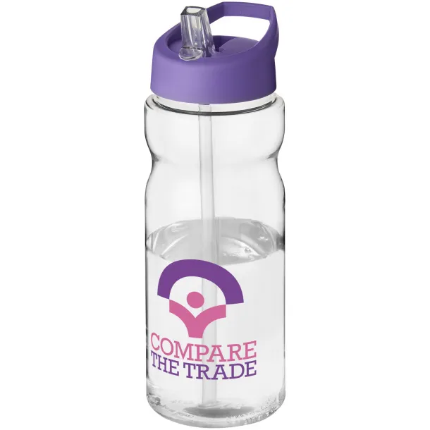 H2O Base® 650 ml spout lid sport bottle - Unbranded White Purple