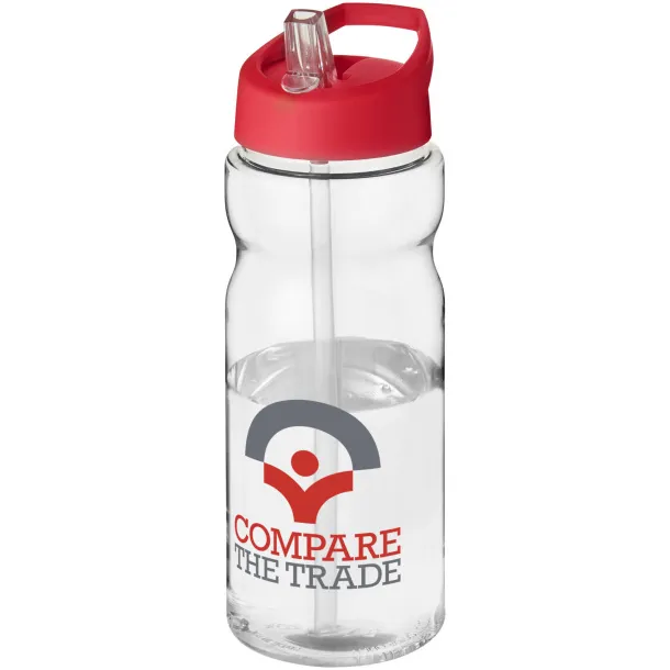 H2O Base® 650 ml spout lid sport bottle - Unbranded White Red