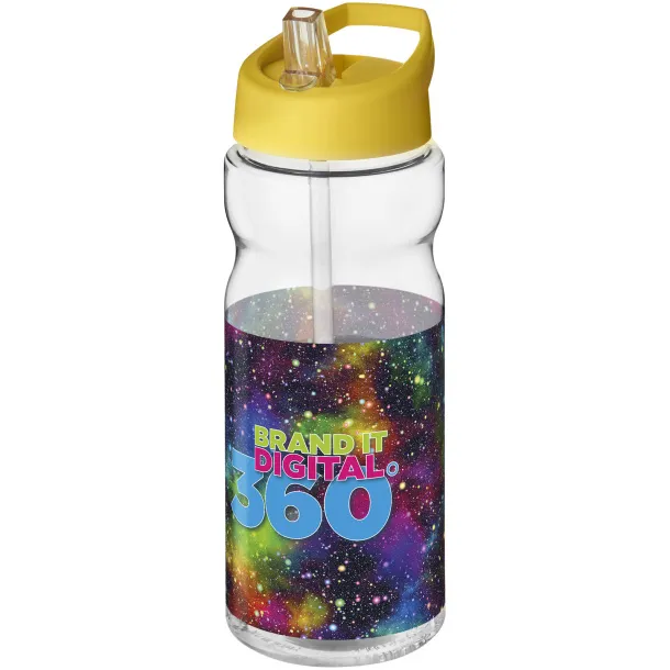 H2O Base® 650 ml spout lid sport bottle - Unbranded White Yellow