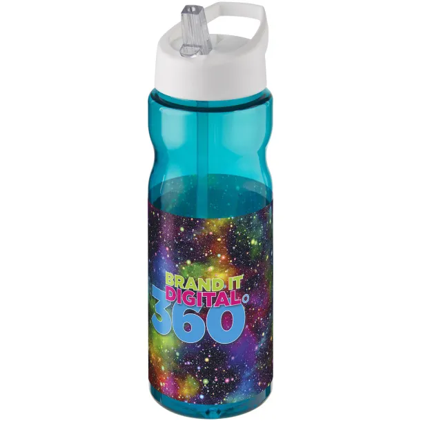 H2O Base® 650 ml spout lid sport bottle Aqua blue White