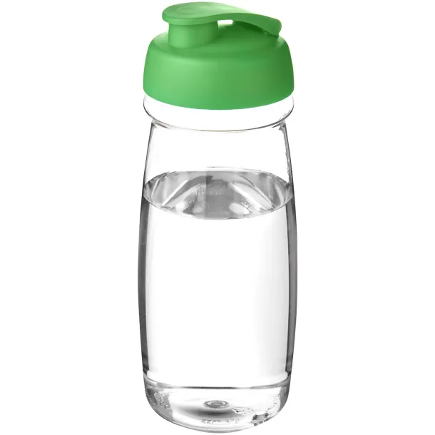 H2O Pulse® 600 ml flip lid sport bottle - Unbranded White Green