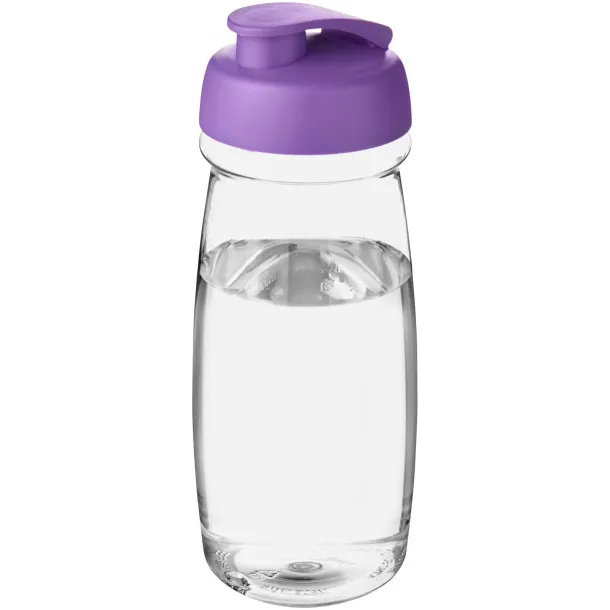 H2O Pulse® 600 ml flip lid sport bottle - Unbranded White Purple