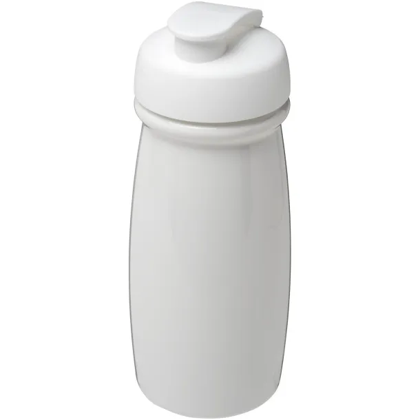 H2O Pulse® 600 ml flip lid sport bottle - Unbranded White