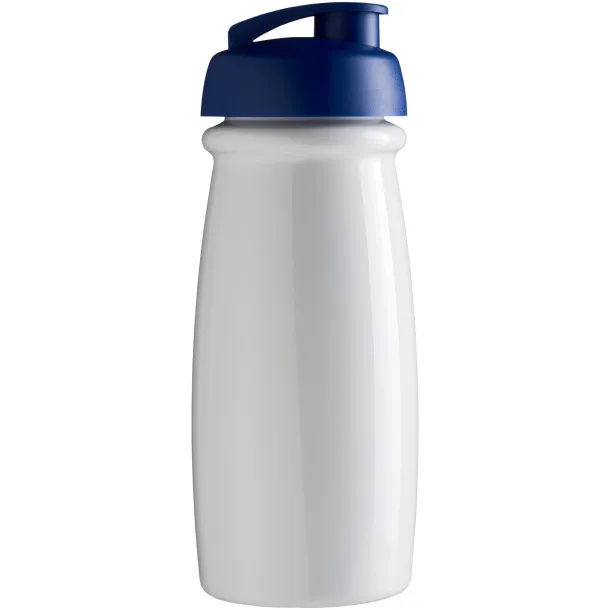 H2O Pulse® 600 ml flip lid sport bottle - Unbranded White Royal blue