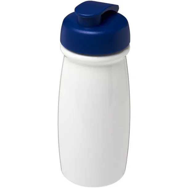 H2O Pulse® 600 ml flip lid sport bottle - Unbranded White Royal blue