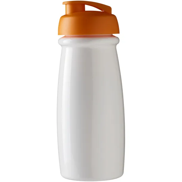 H2O Pulse® 600 ml flip lid sport bottle - Unbranded White Orange