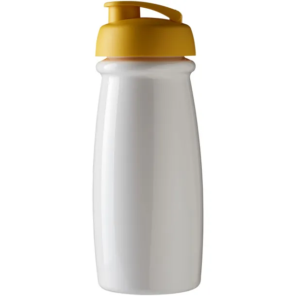 H2O Pulse® 600 ml flip lid sport bottle - Unbranded White Yellow