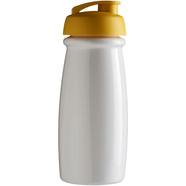 H2O Pulse® 600 ml flip lid sport bottle - Unbranded White Yellow