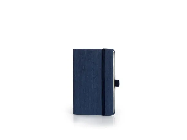 WOODY MINI A6 notebook with elastic band and pen loop Blue