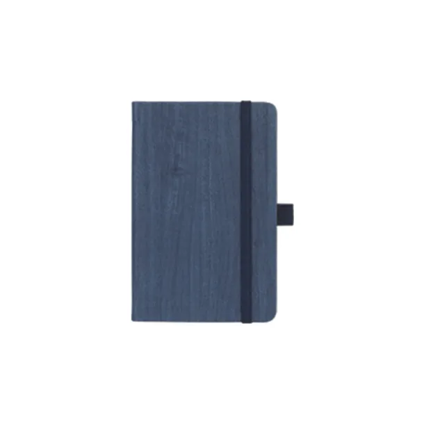 WOODY MINI Notes sa elastičnom trakom i držačem olovke, A6 Plava