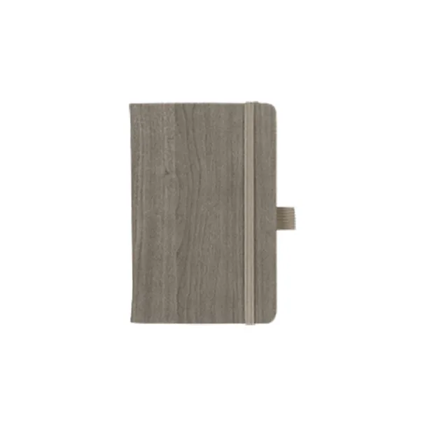 WOODY MINI Notes sa elastičnom trakom i držačem olovke, A6 Smeđa