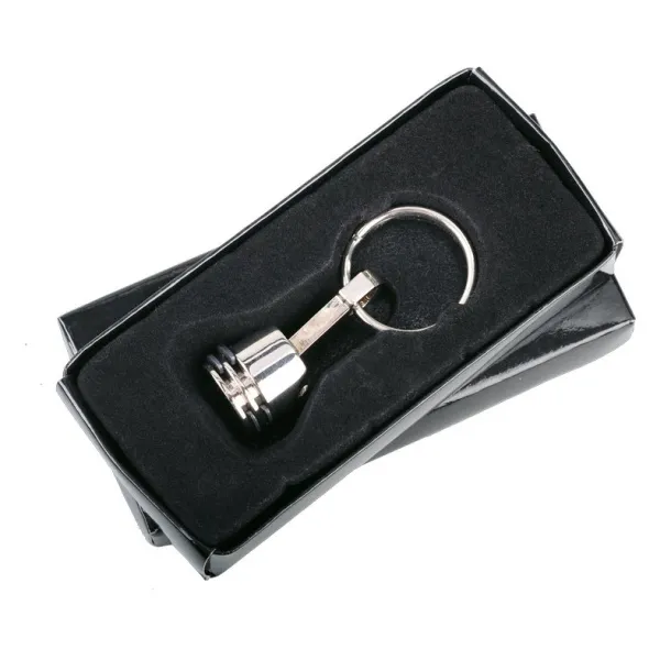 PISTON metal key ring Silver